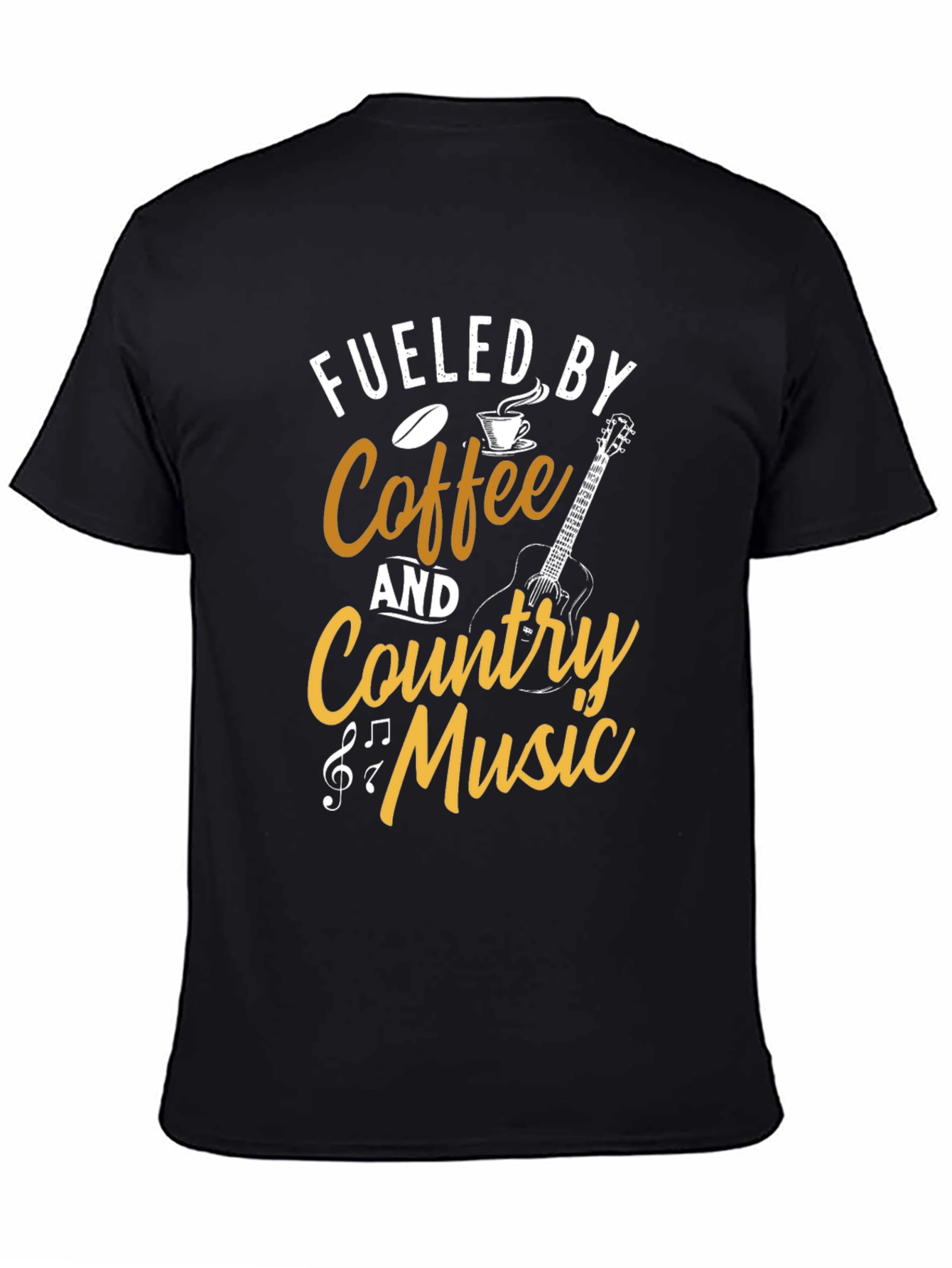 Black Fueled by Coffee & Country Music T-Shirt view 4
