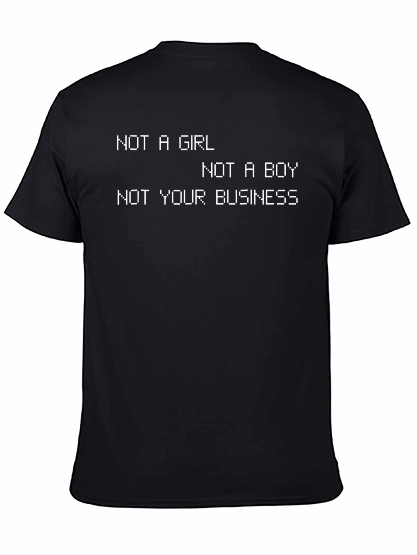 Black Non-Binary Statement T-Shirt - Gender Neutral Tee view 4