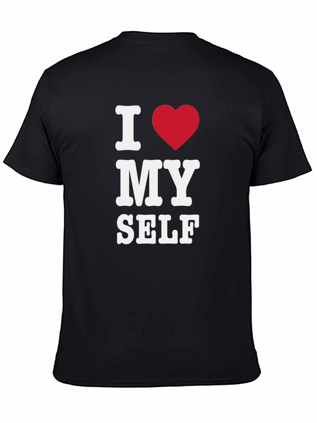 I Heart Myself Black T-Shirt - Bold Statement Tee - 4