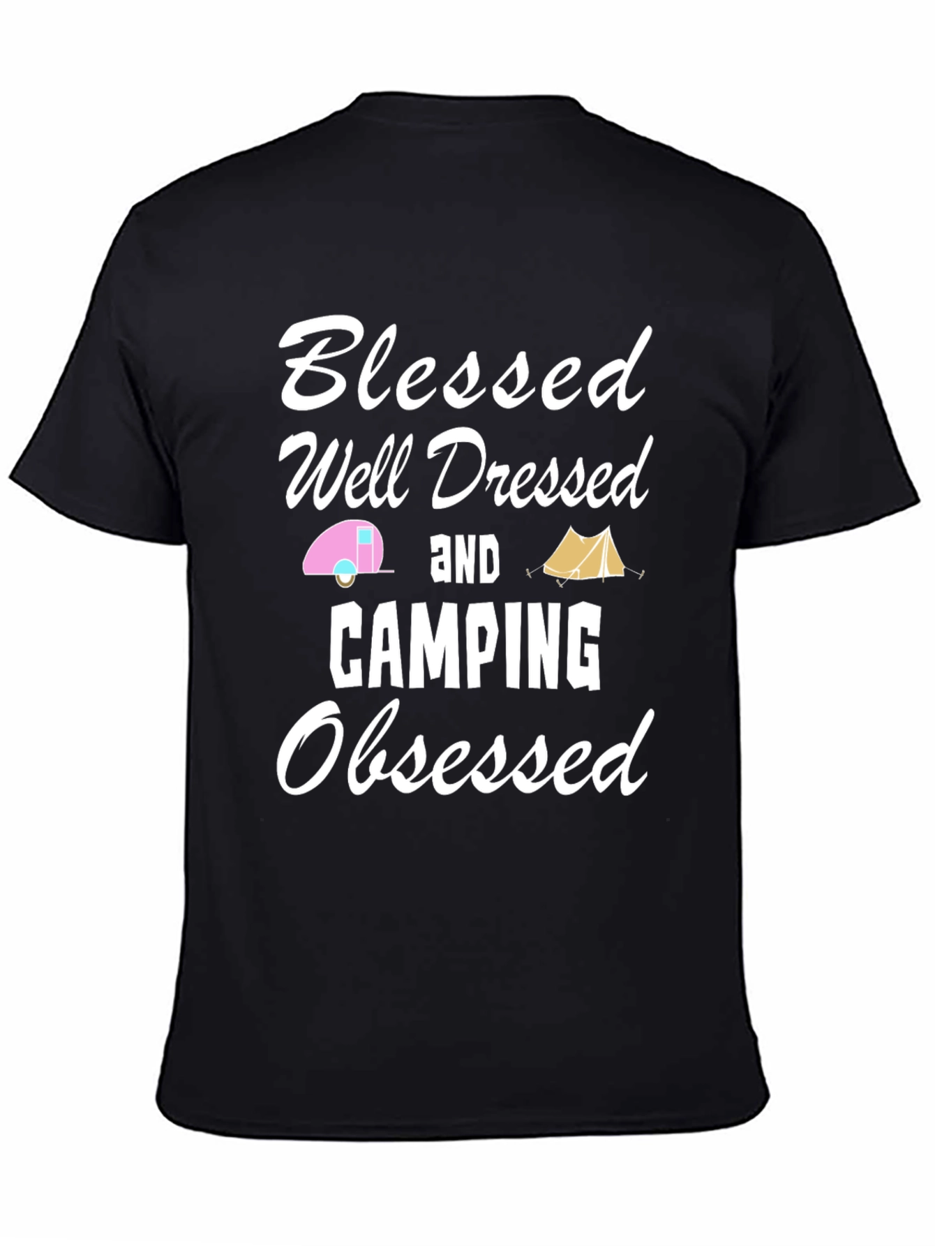 Blessed Camping Obsessed Graphic T-Shirt - 4