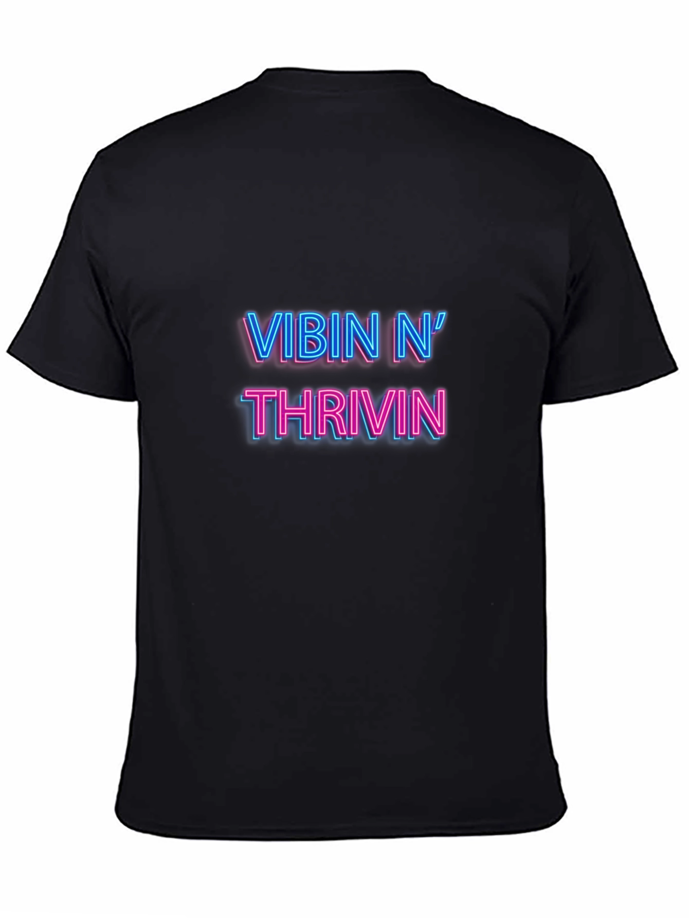 Black Vibin' N' Thrivin' Black T-Shirt view 4