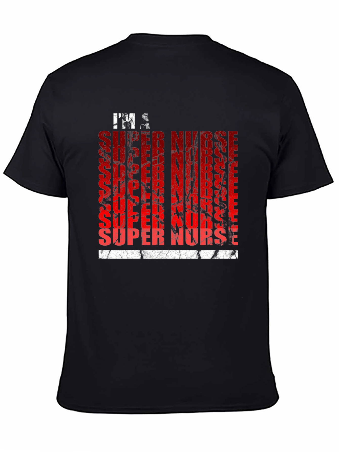 Black Super Nurse Graphic T-Shirt view 4