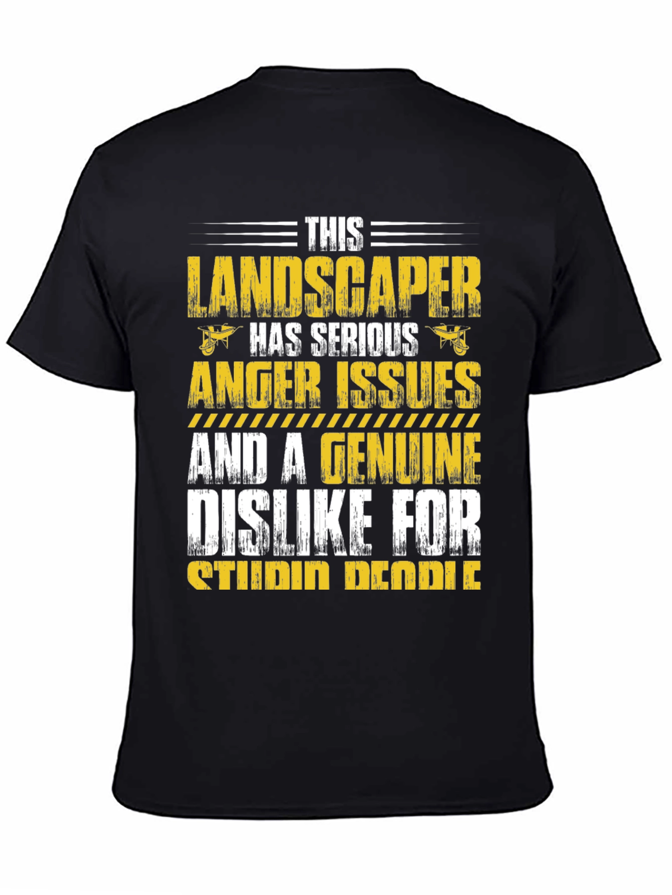 Black Landscaper Anger Issues Graphic Tee view 4