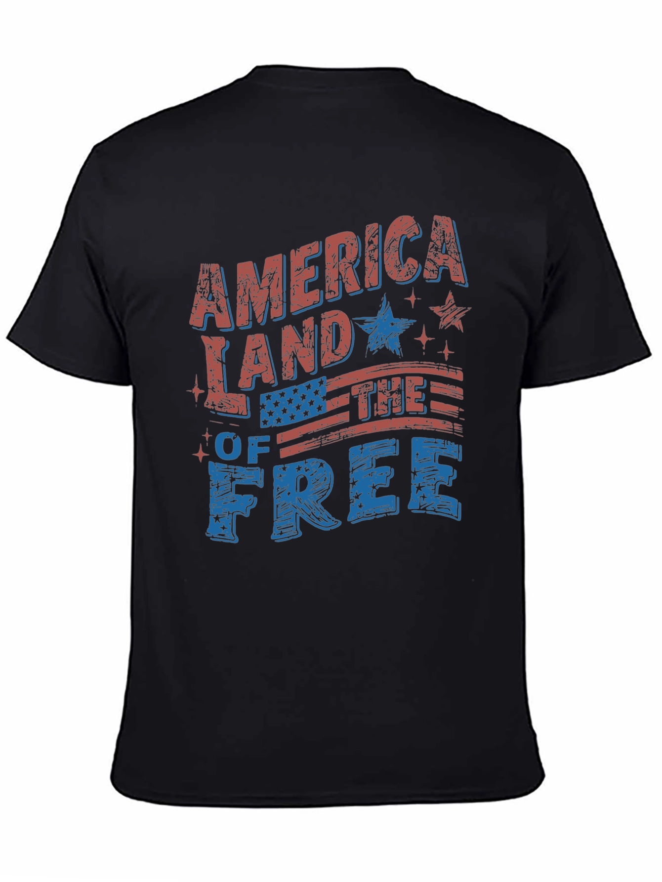 America Land of the Free Patriotic Graphic Tee - 4