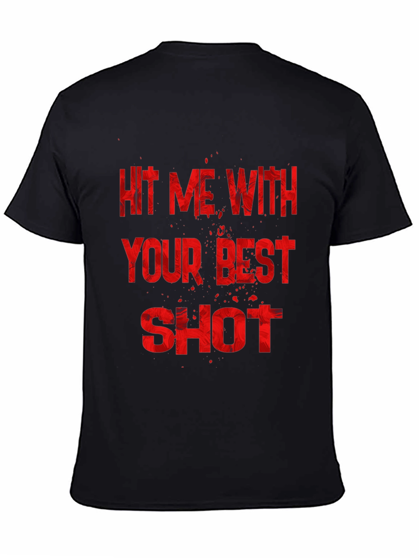 Black Hit Me With Your Best Shot Black Graphic Tee view 4