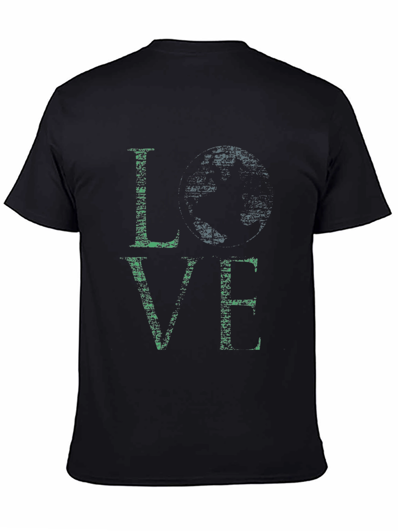 Black Love Shamrock Graphic Tee - Black Casual T-Shirt view 4