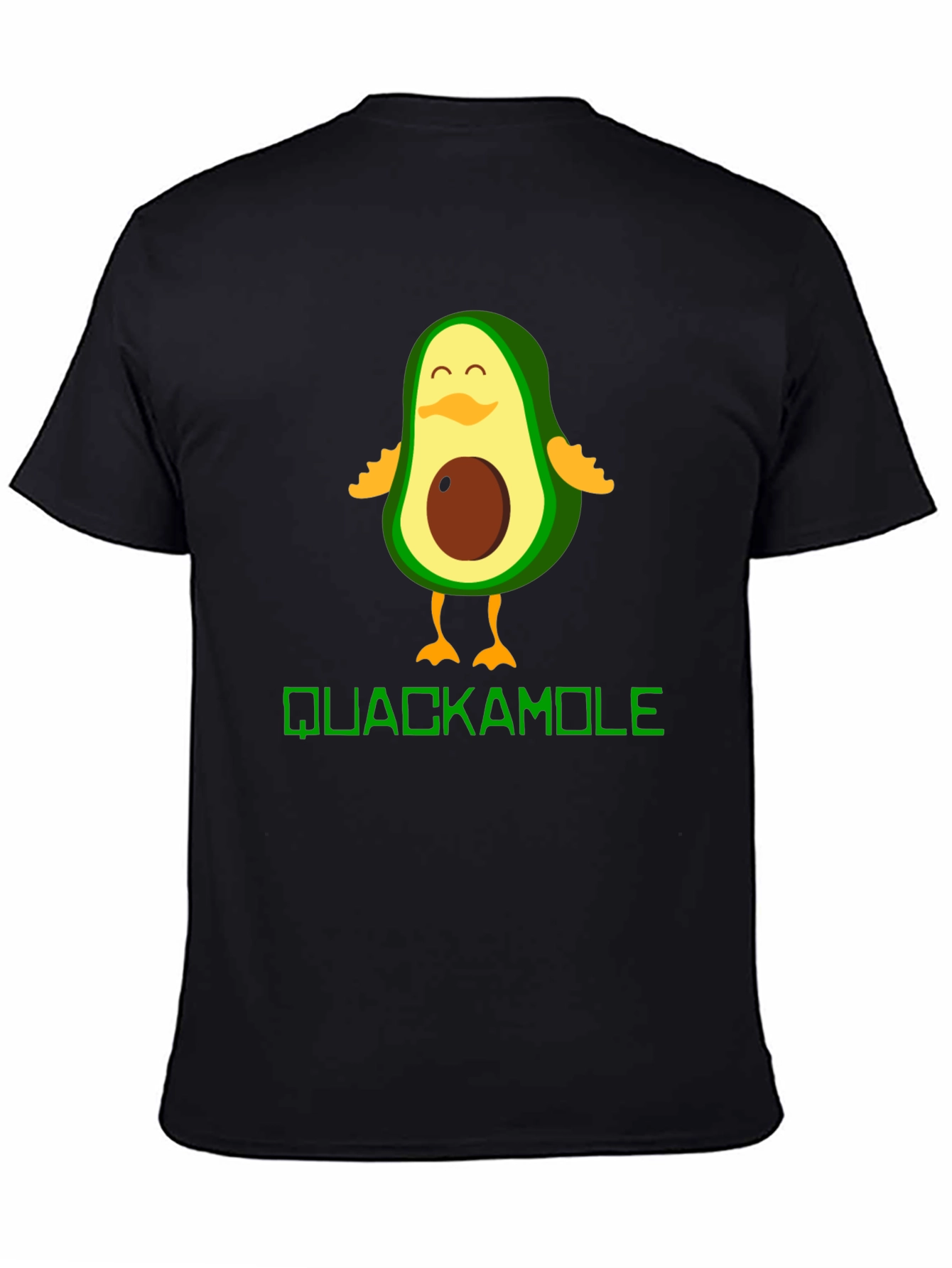 Black Quackamole Avocado Duck Graphic Tee view 4