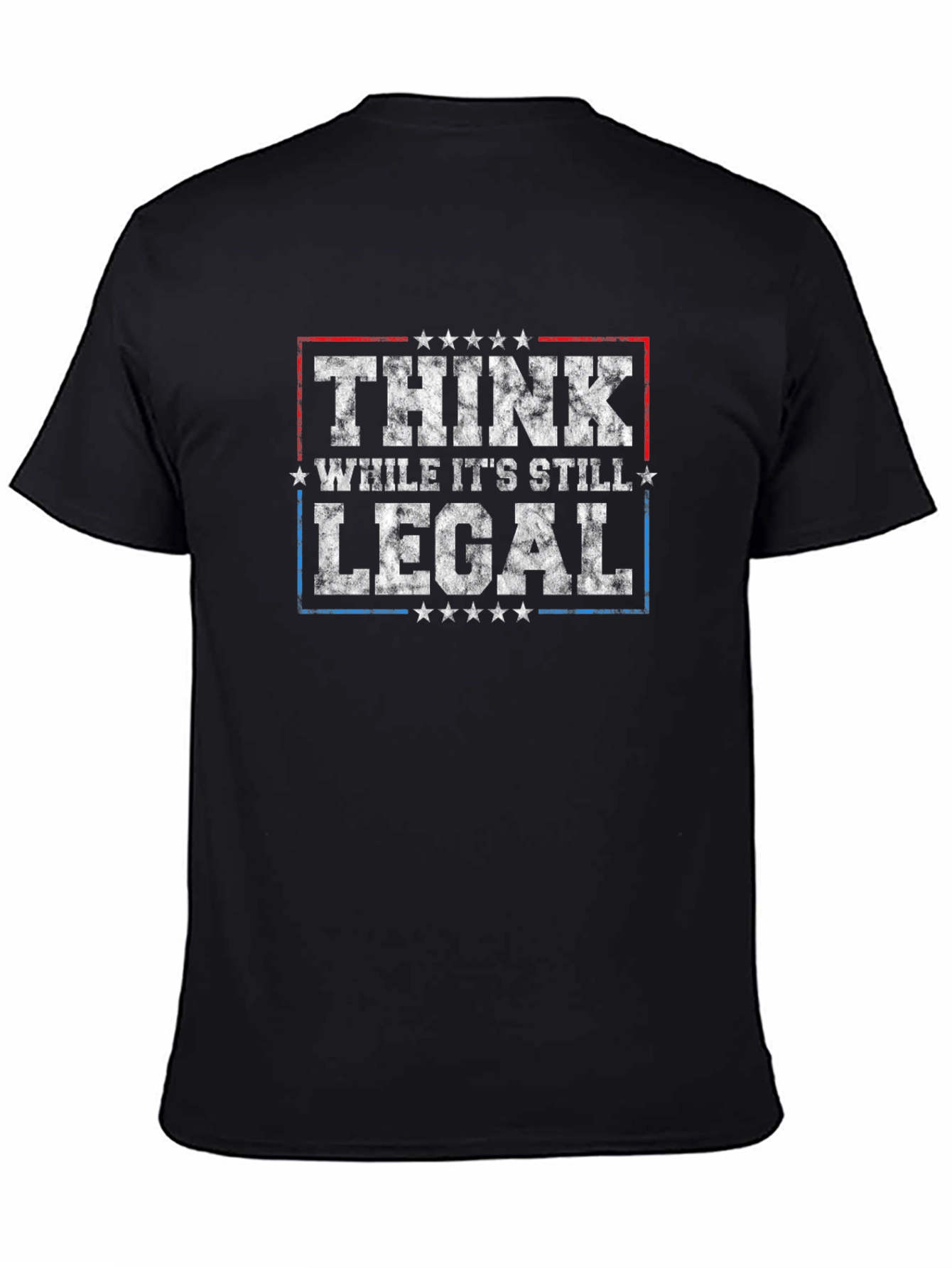 Black Think While It's Still Legal T-Shirt view 4
