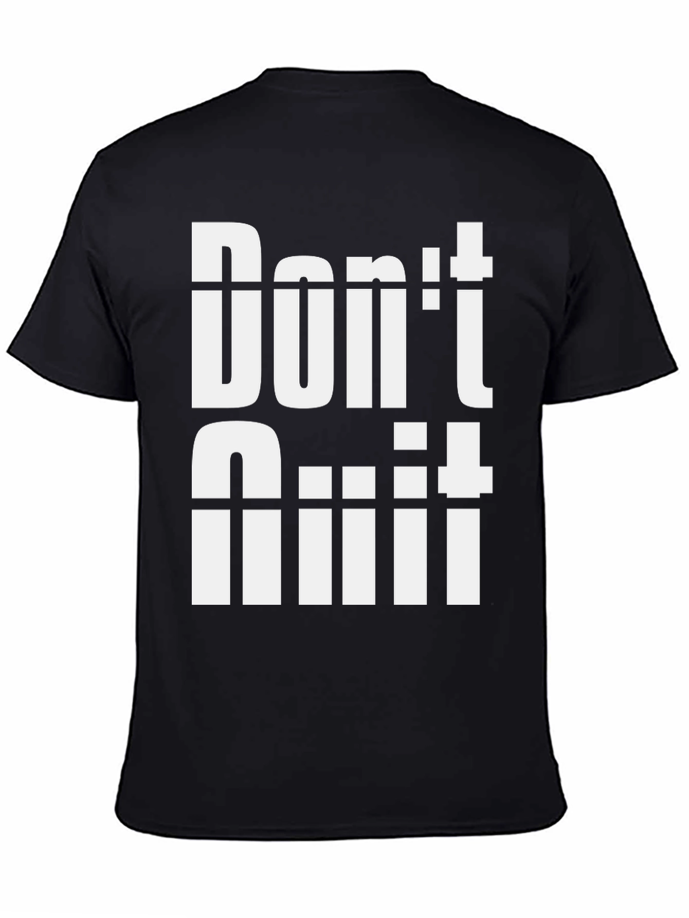 Black Don't Quit Graphic T-Shirt - Motivational Tee view 4