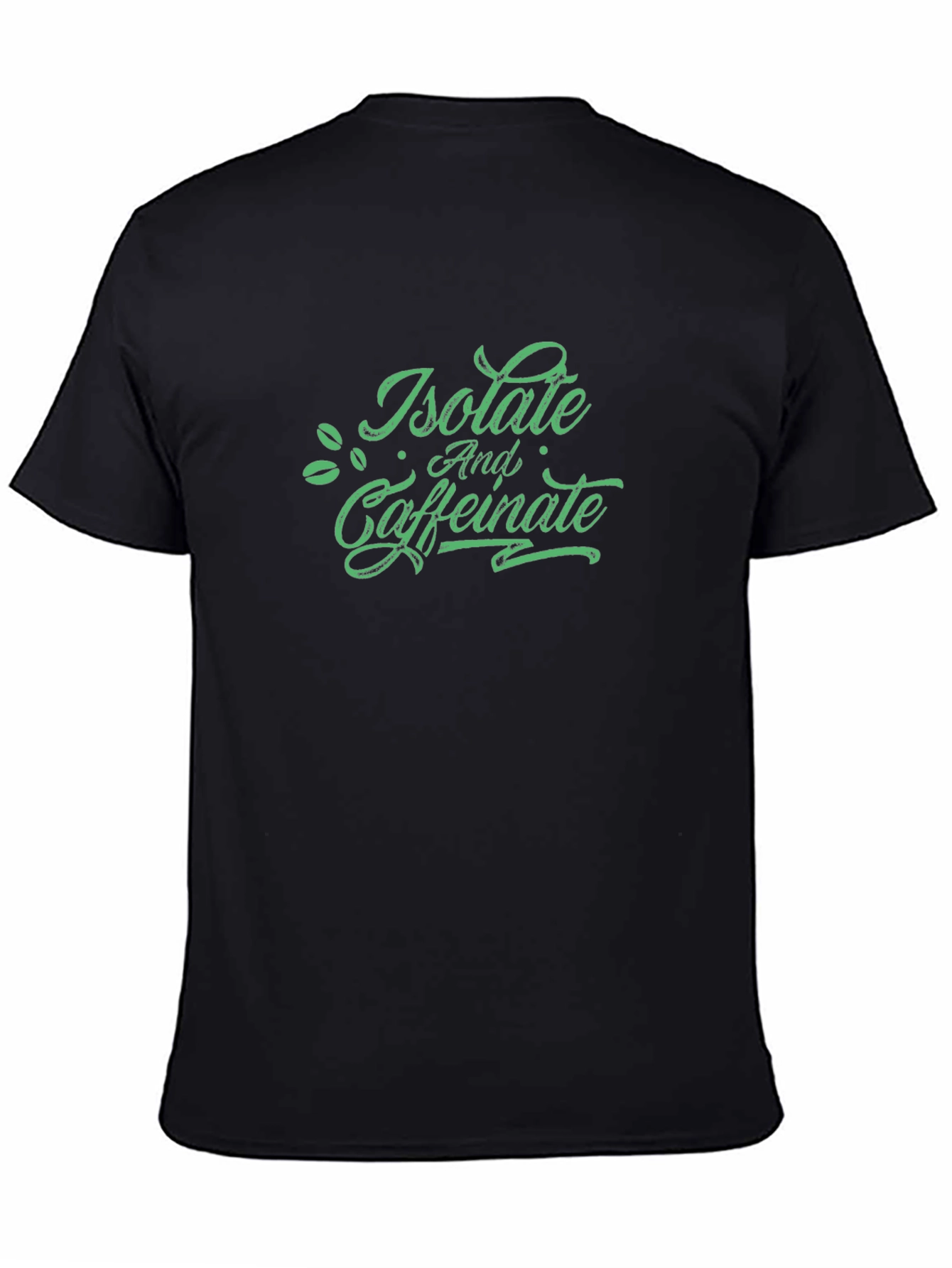 Black Isolate and Caffeinate Graphic T-Shirt - Black view 4