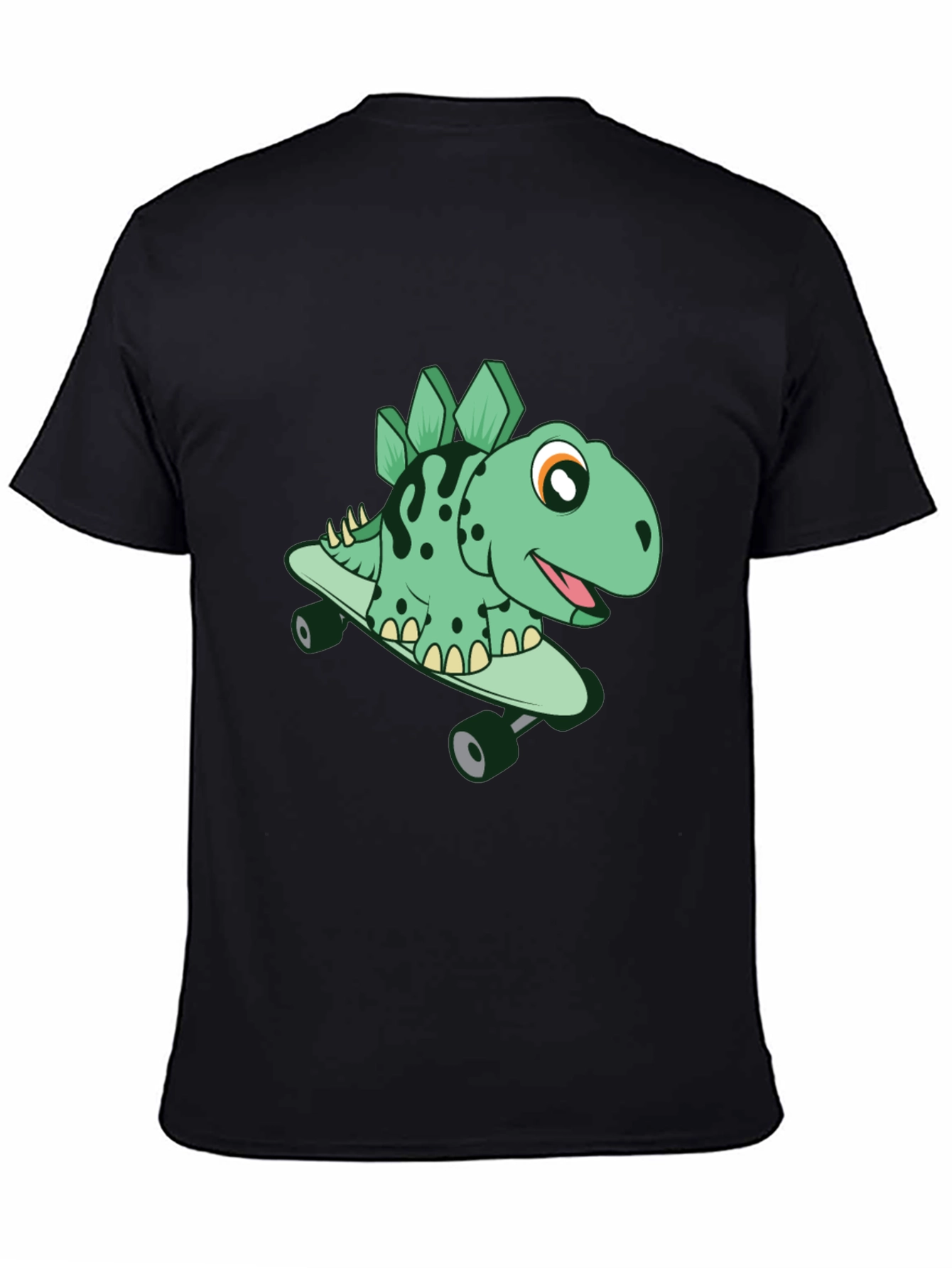 Black Skateboarding Dino T-Shirt view 4