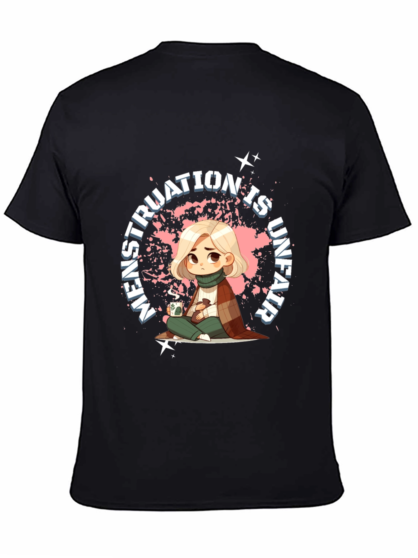 Black Menstruation is Unfair Graphic Tee - Comfort & Style view 4