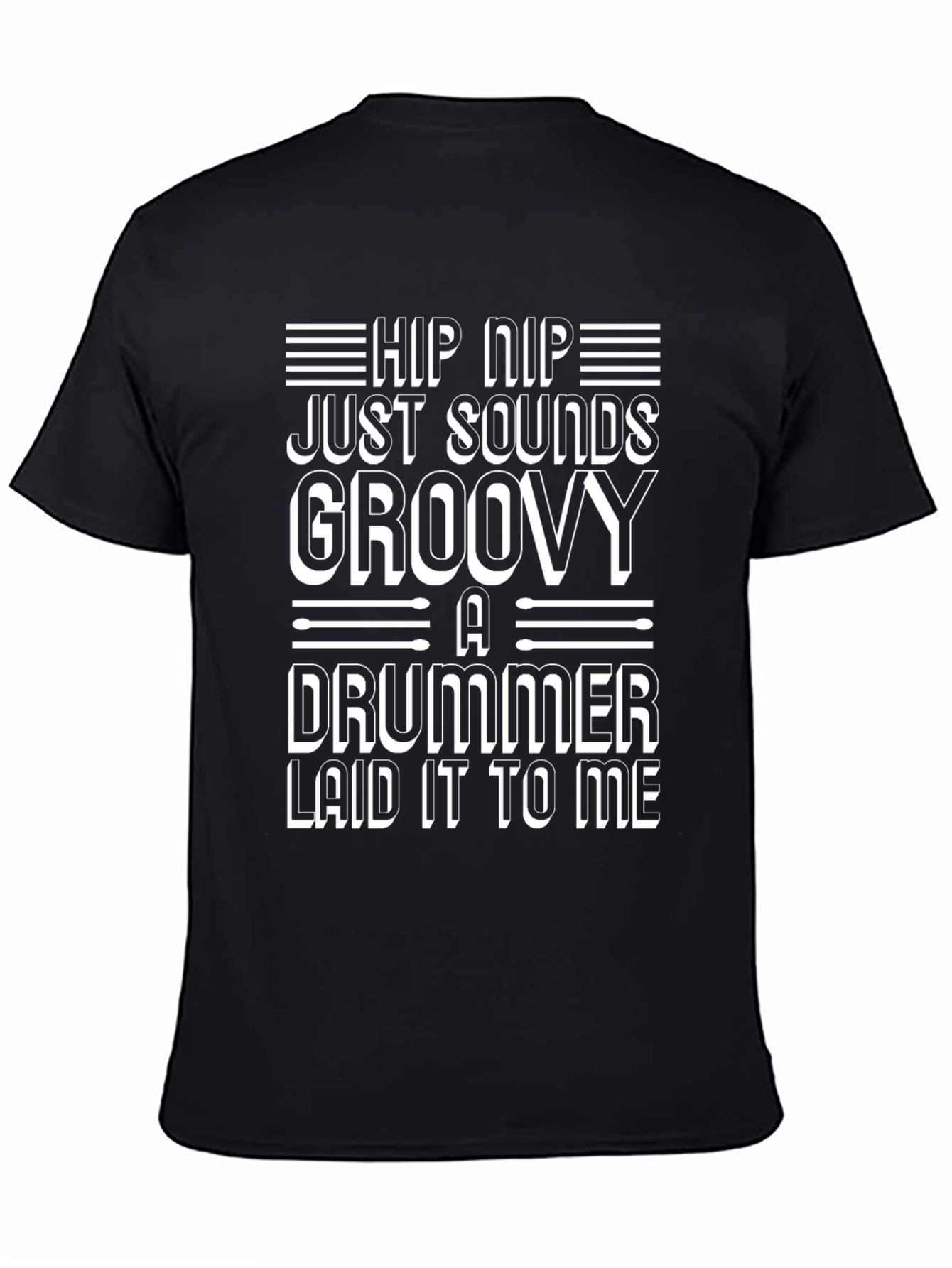 Black Hip Hip Groovy Drummer Tee view 4