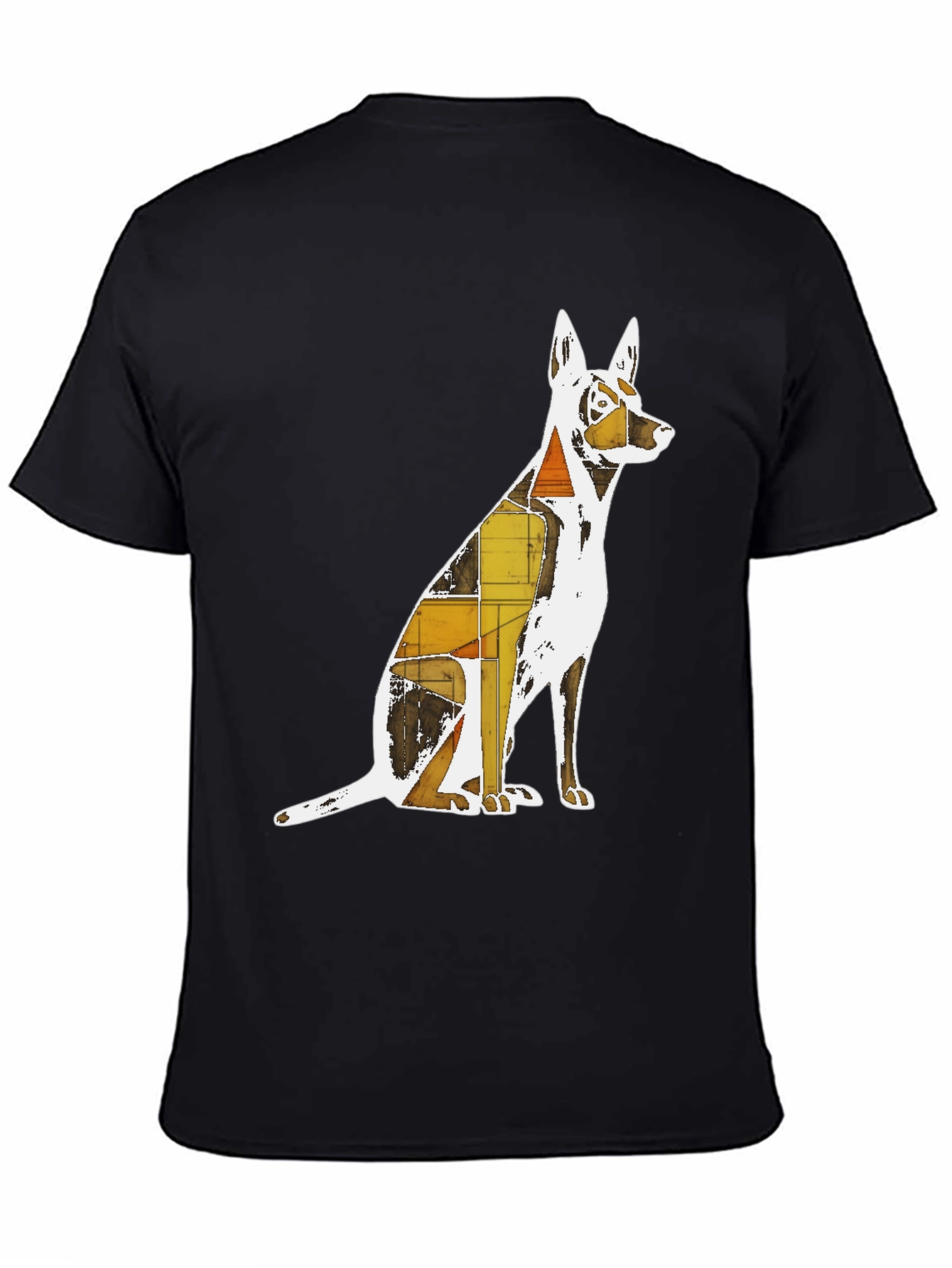Black Abstract Dog Graphic T-Shirt - Stylish Unisex Tee view 4