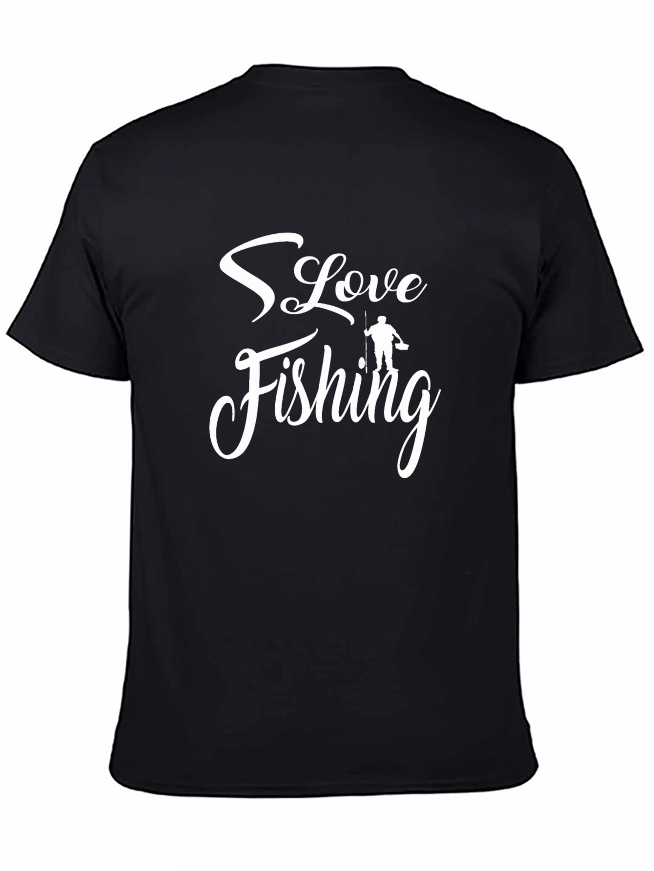 Black S Love Fishing Black Graphic Tee view 4