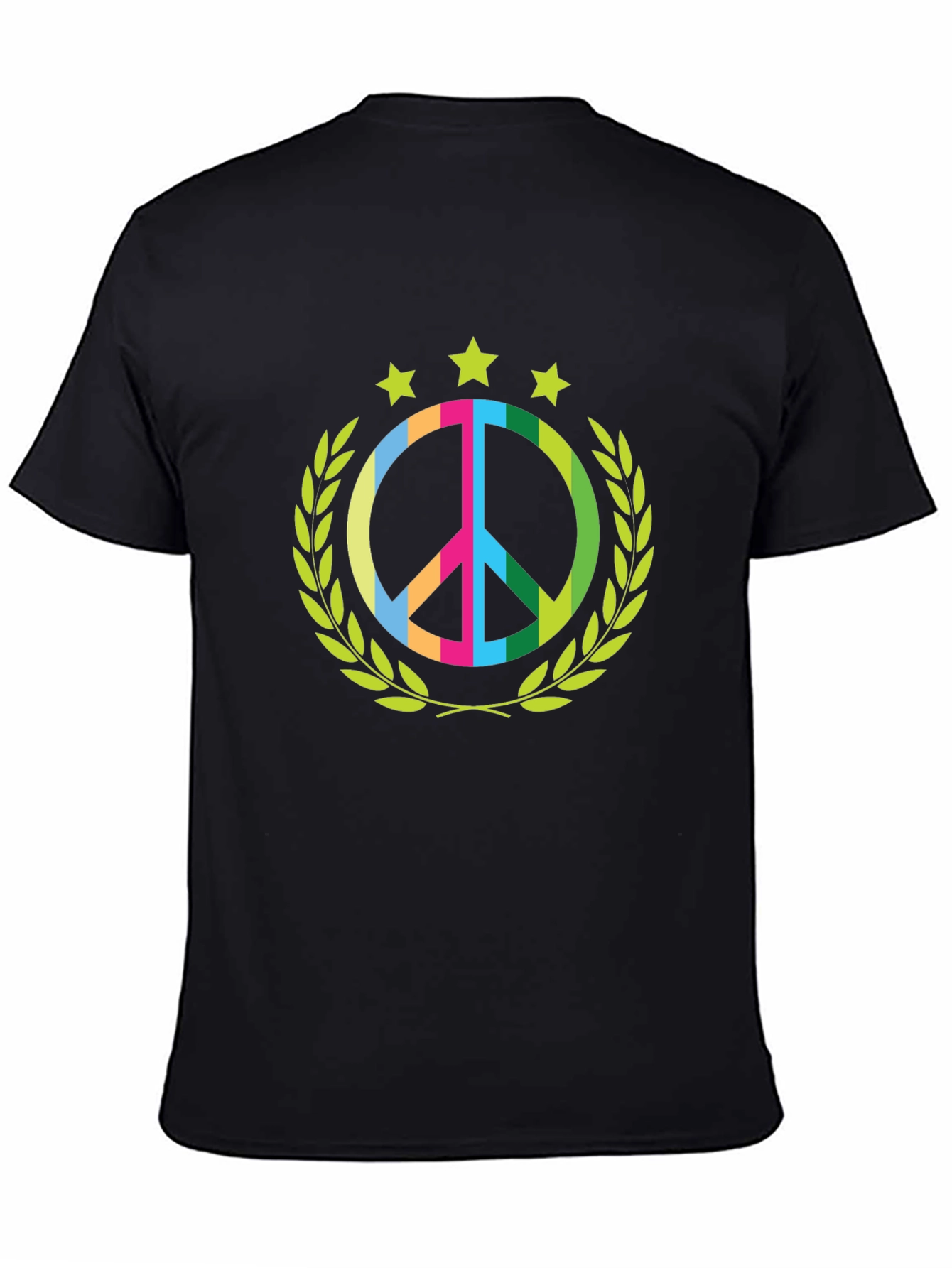 Black Peace Symbol Graphic Tee view 4