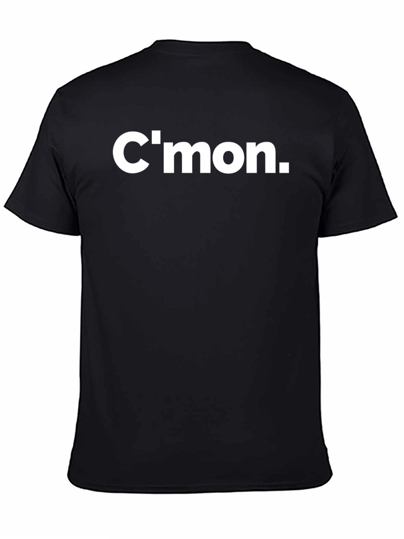 Black C'mon Graphic Tee - Bold Statement Shirt view 4