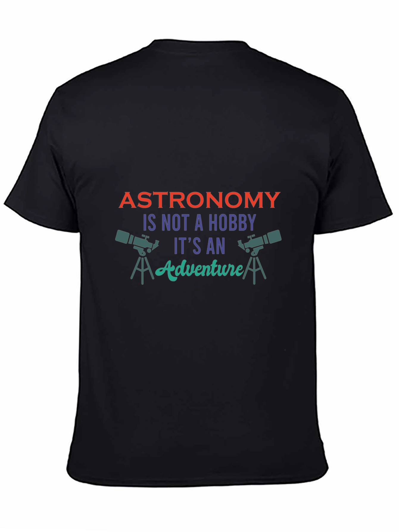 Black Astronomy Adventure Graphic Tee - Black Cotton view 4