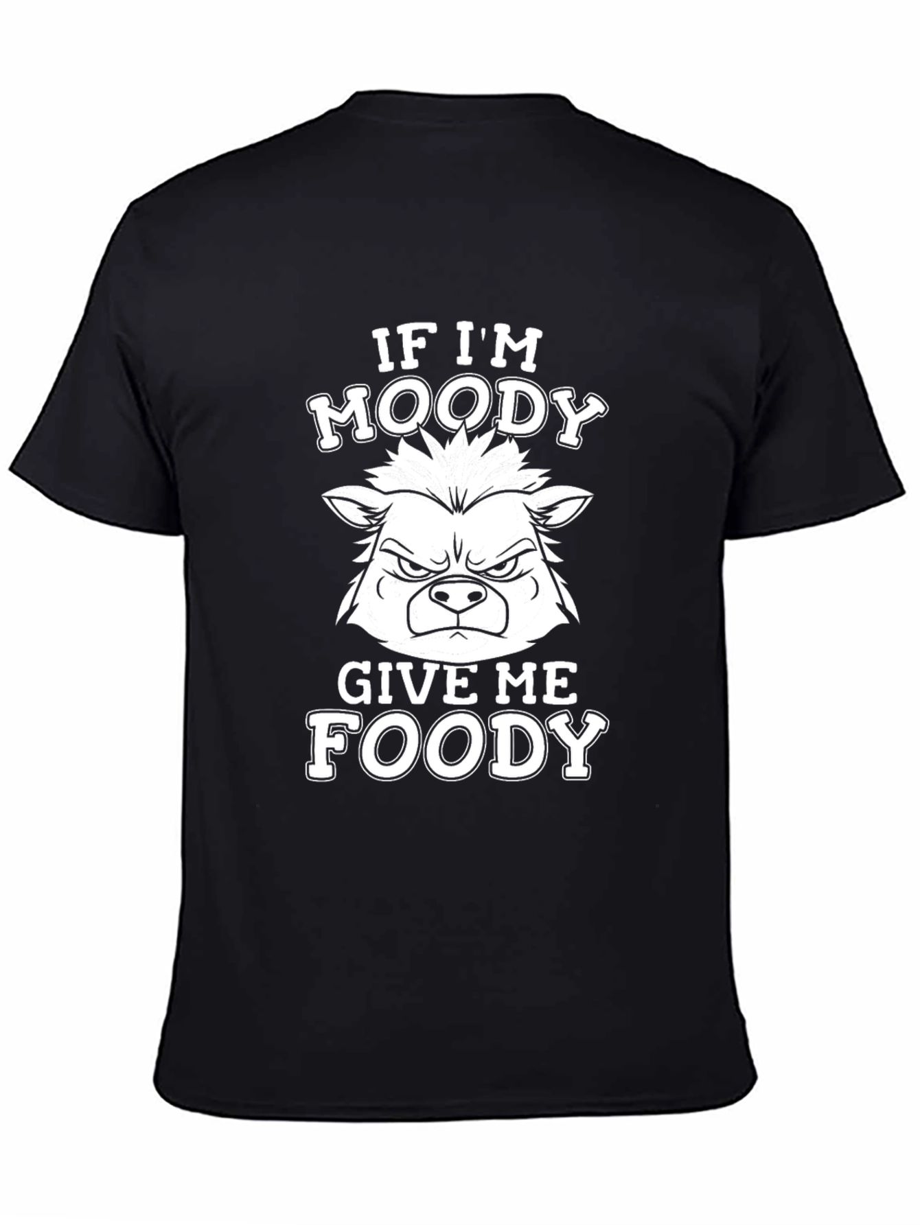 Black Moody Grinch Style Graphic T-Shirt - Food Lover Tee view 4