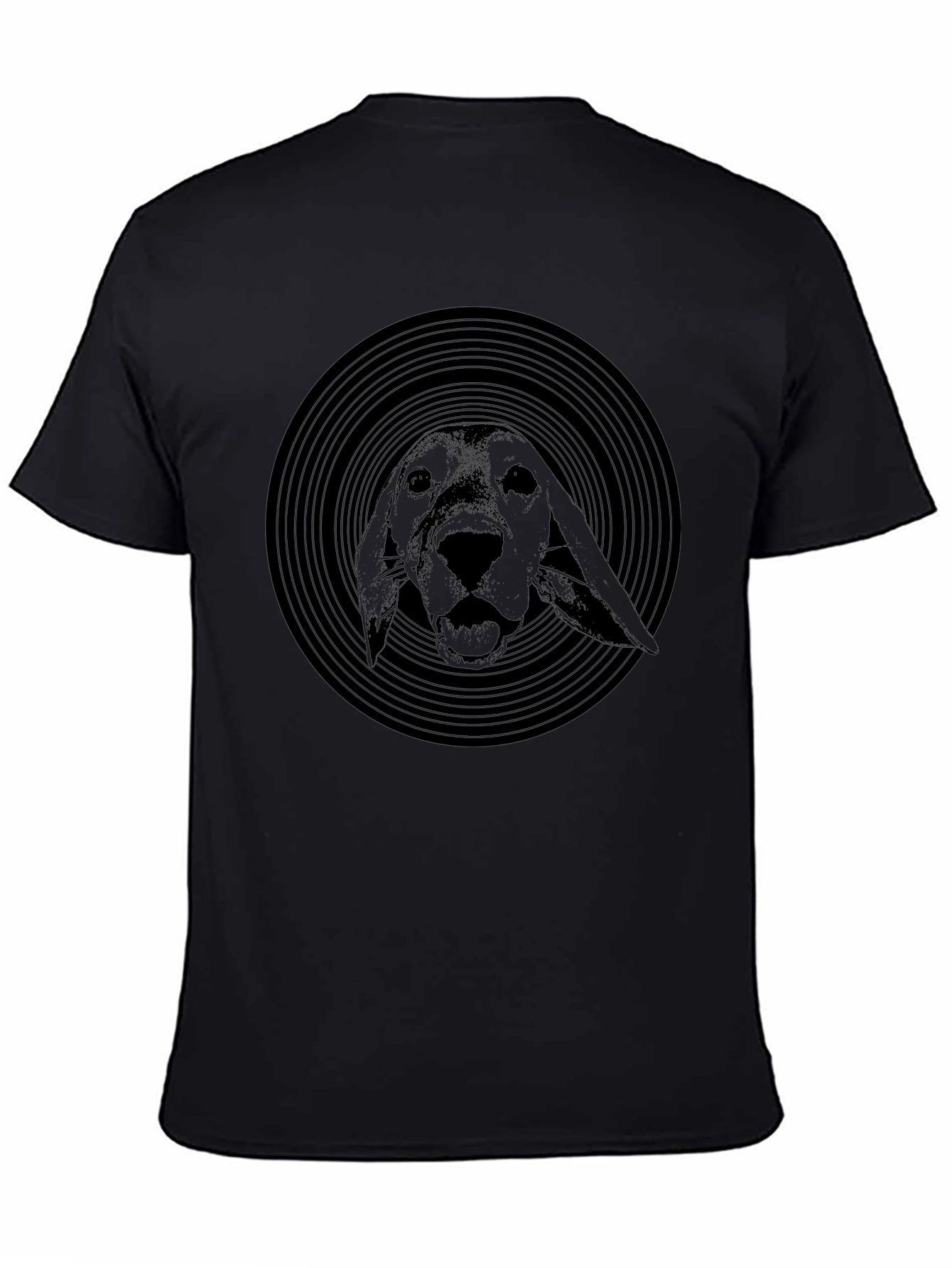 Black Dog Vinyl Graphic Black T-Shirt view 4