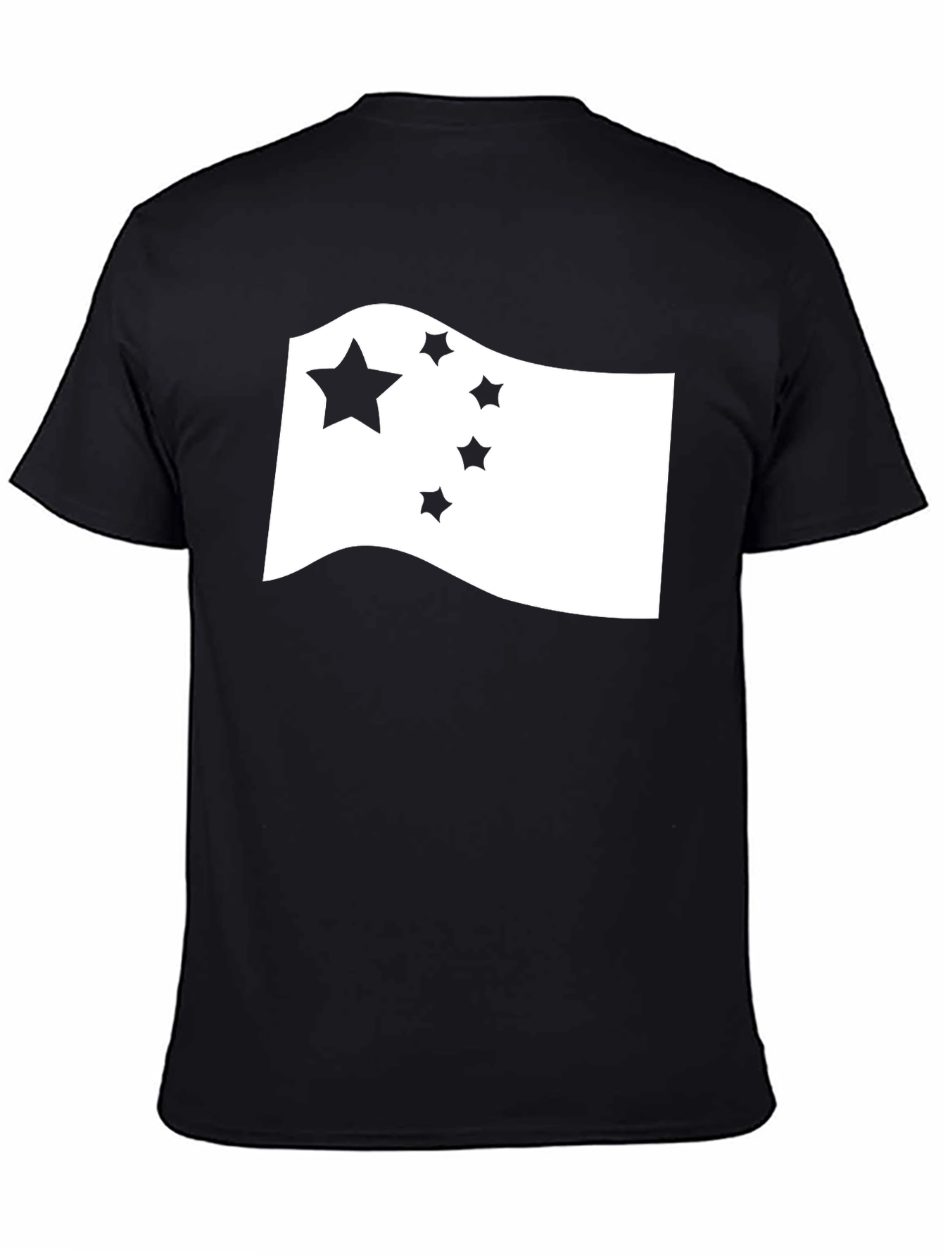 Black China Flag Graphic Tee - Stylish Cotton T-Shirt view 4