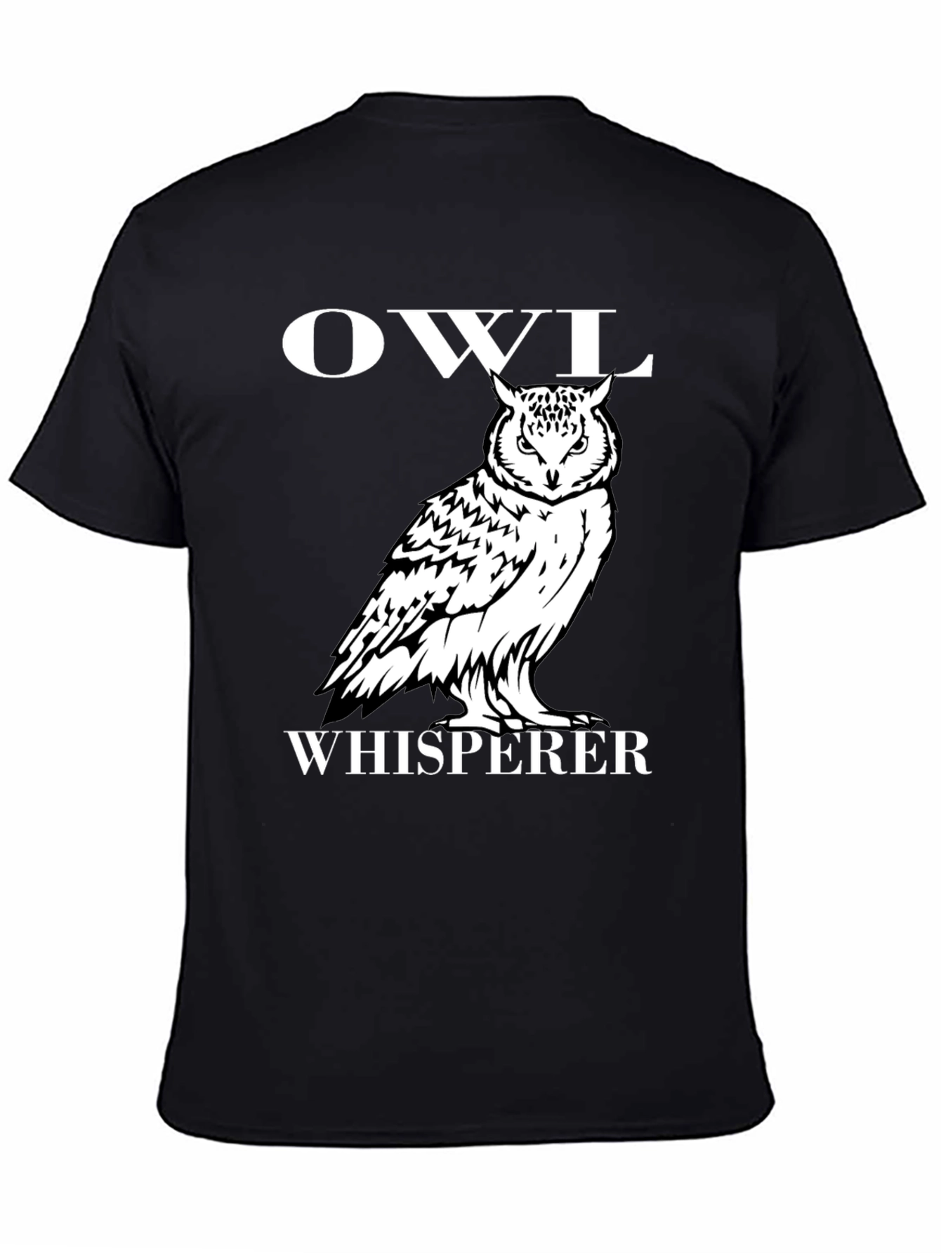 Black Owl Whisperer Graphic T-Shirt view 4