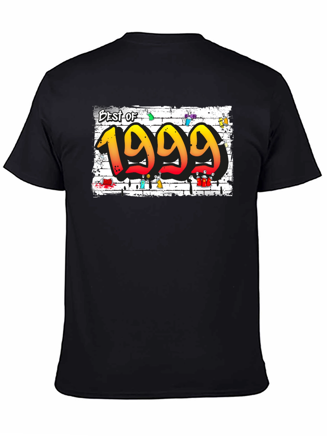 Black Best of 1999 Graphic Tee - Retro Style view 4