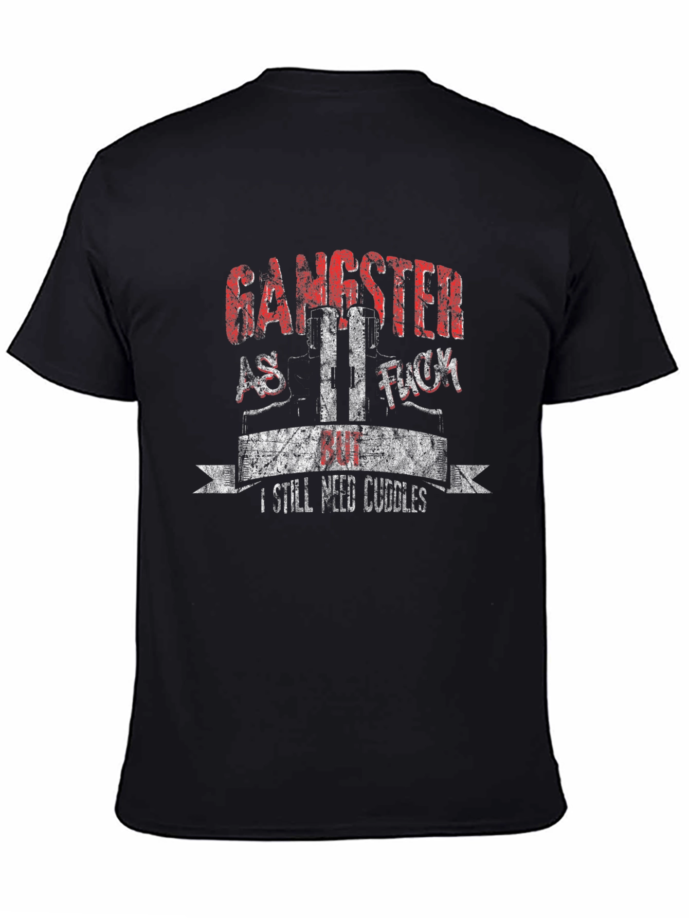 Black Gangster But Cuddles Men's T-Shirt view 4