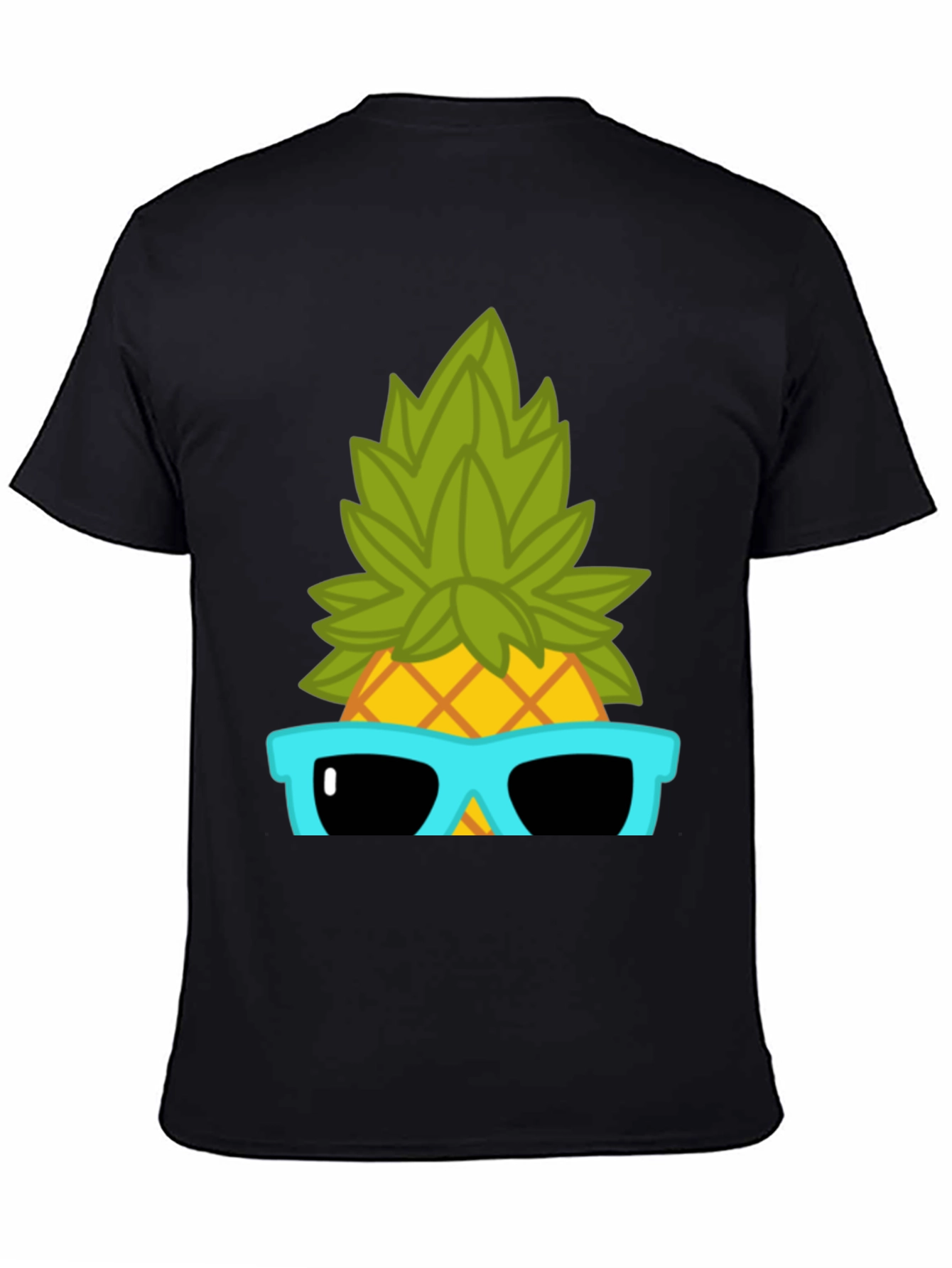 Black Cool Pineapple Graphic T-Shirt - Summer Vibes view 4