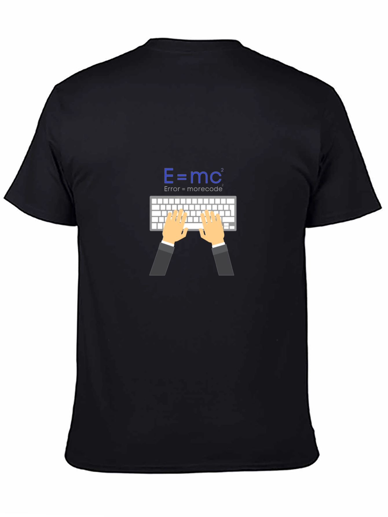 Black E=mc² Coding T-Shirt - Error = More Code view 4