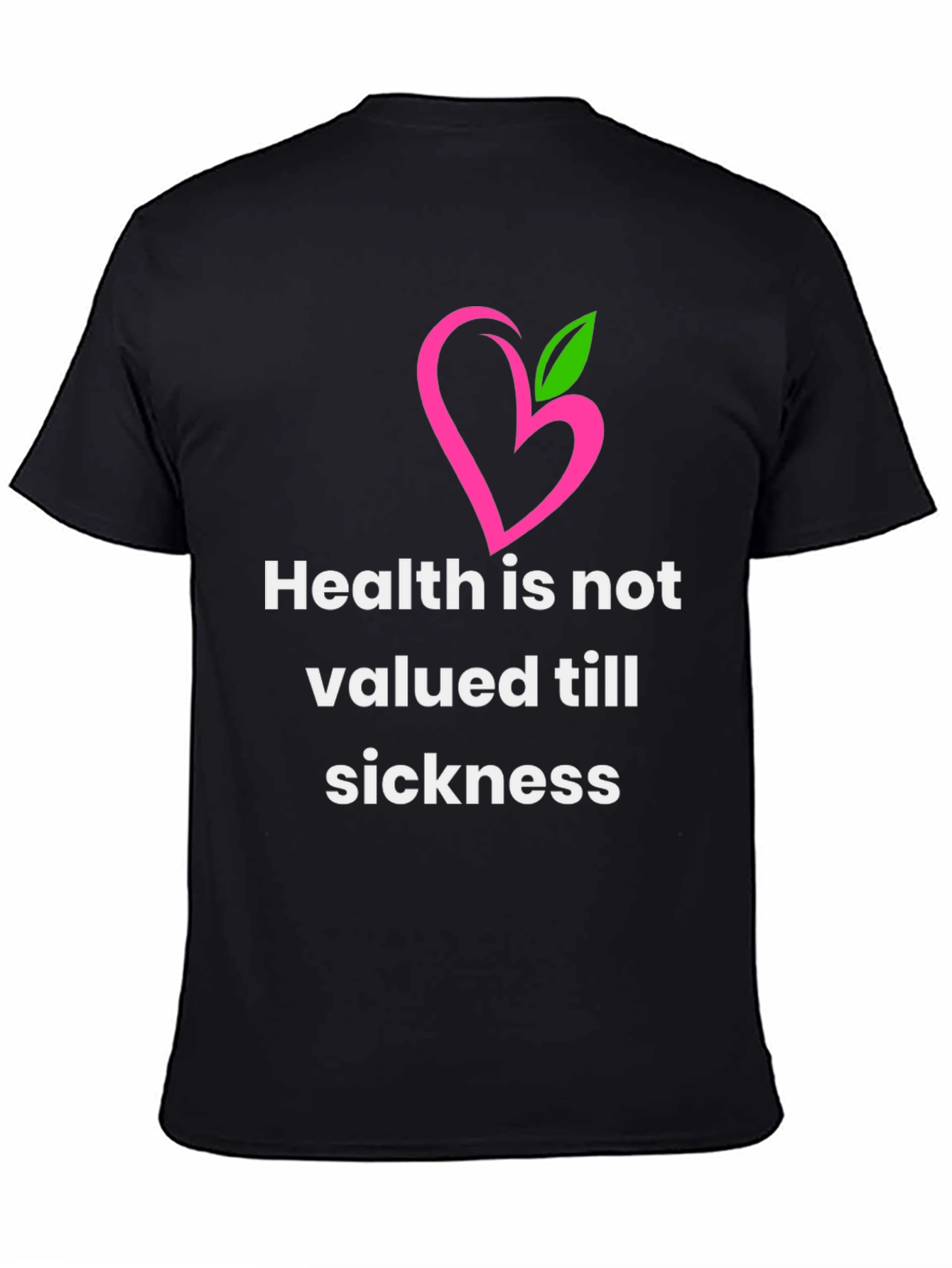 Black Health Quote Graphic Tee - Stylish & Meaningful view 4