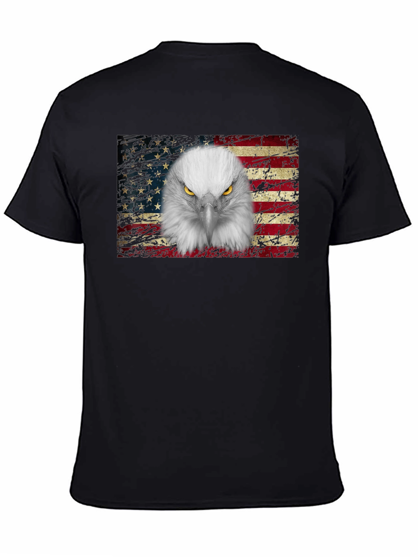 Black Eagle Flag Graphic T-Shirt view 4