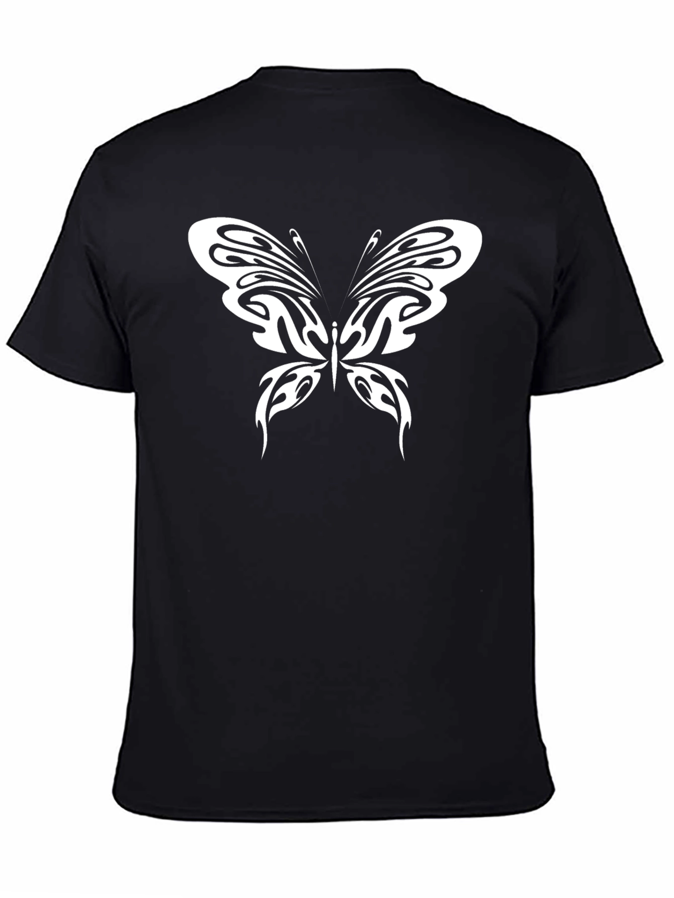 Black Tribal Butterfly Graphic Tee - Bold Style view 4