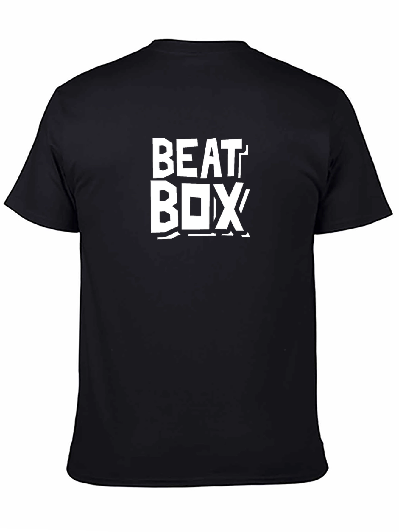 Black Beat Box Graphic Tee - Classic Black Cotton T-Shirt view 4