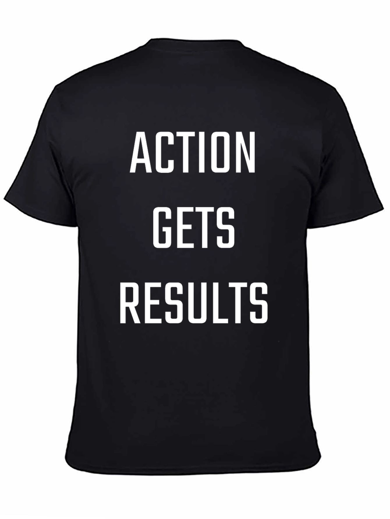 Black Action Gets Results Black Graphic Tee view 4
