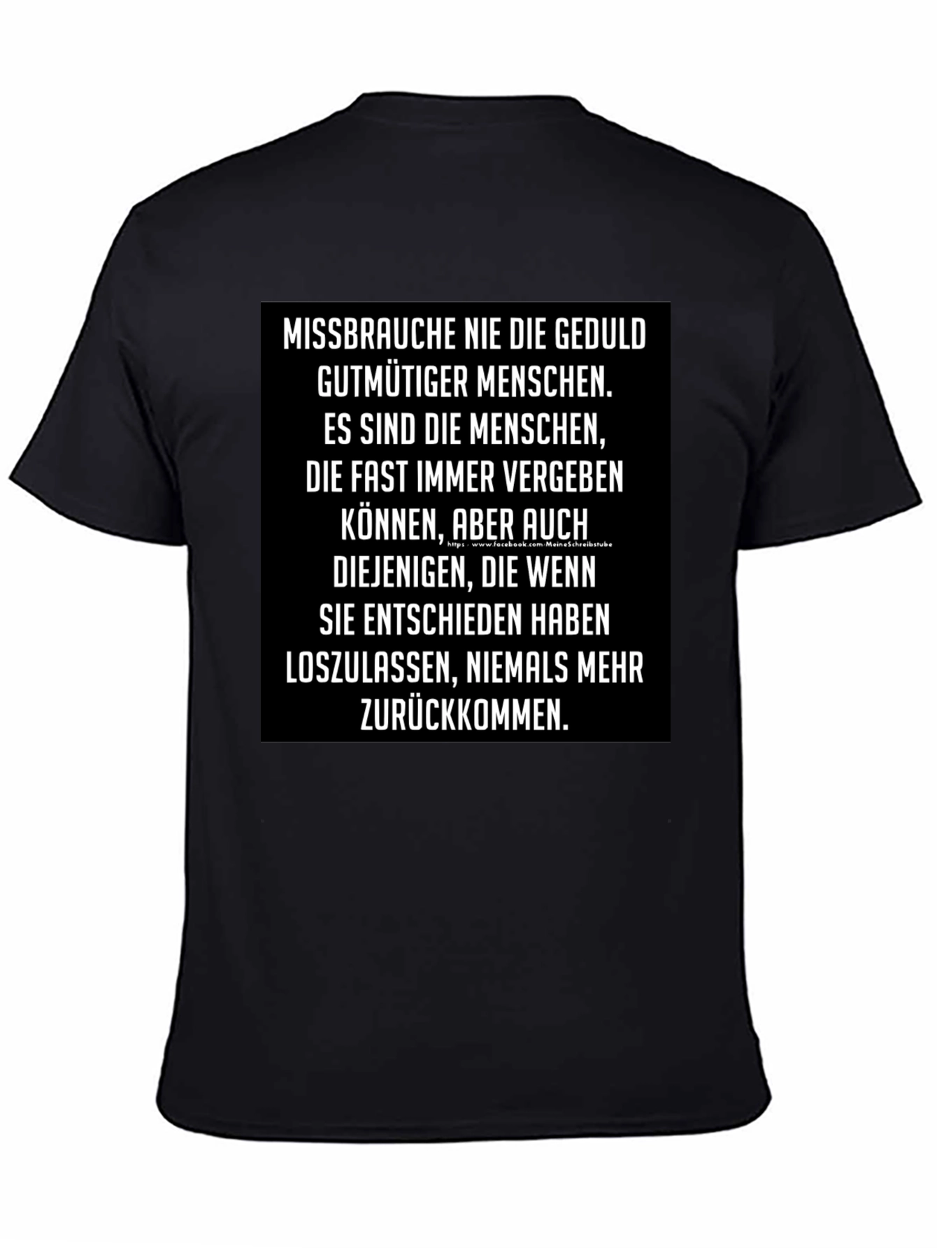 Black Men's Graphic T-Shirt - German Quote view 4