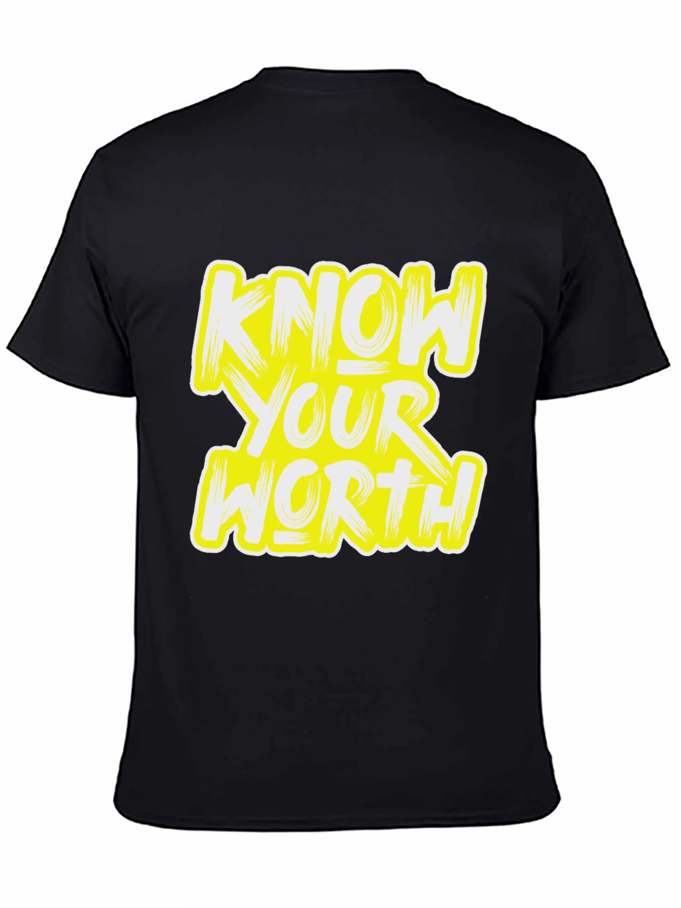 Black Know Your Worth Graphic T-Shirt - Black view 4