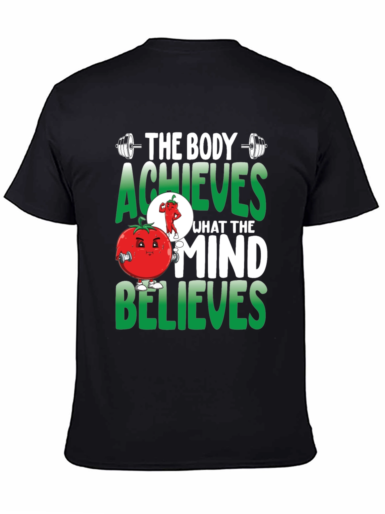 Black Body Achieves Mind Believes T-Shirt view 4