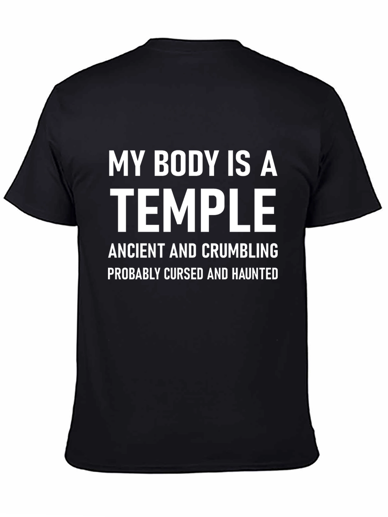 Black My Body is a Temple Funny Graphic Tee view 4
