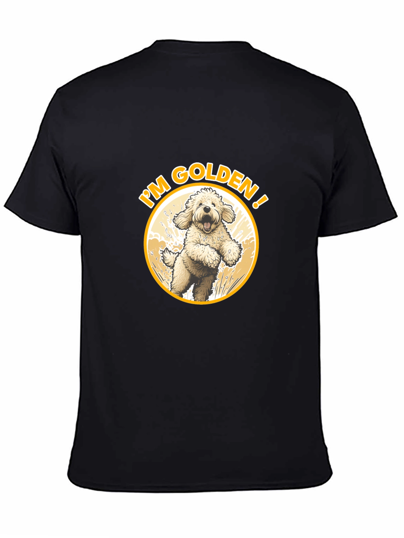 Black I'm Golden Dog Lover T-Shirt view 4