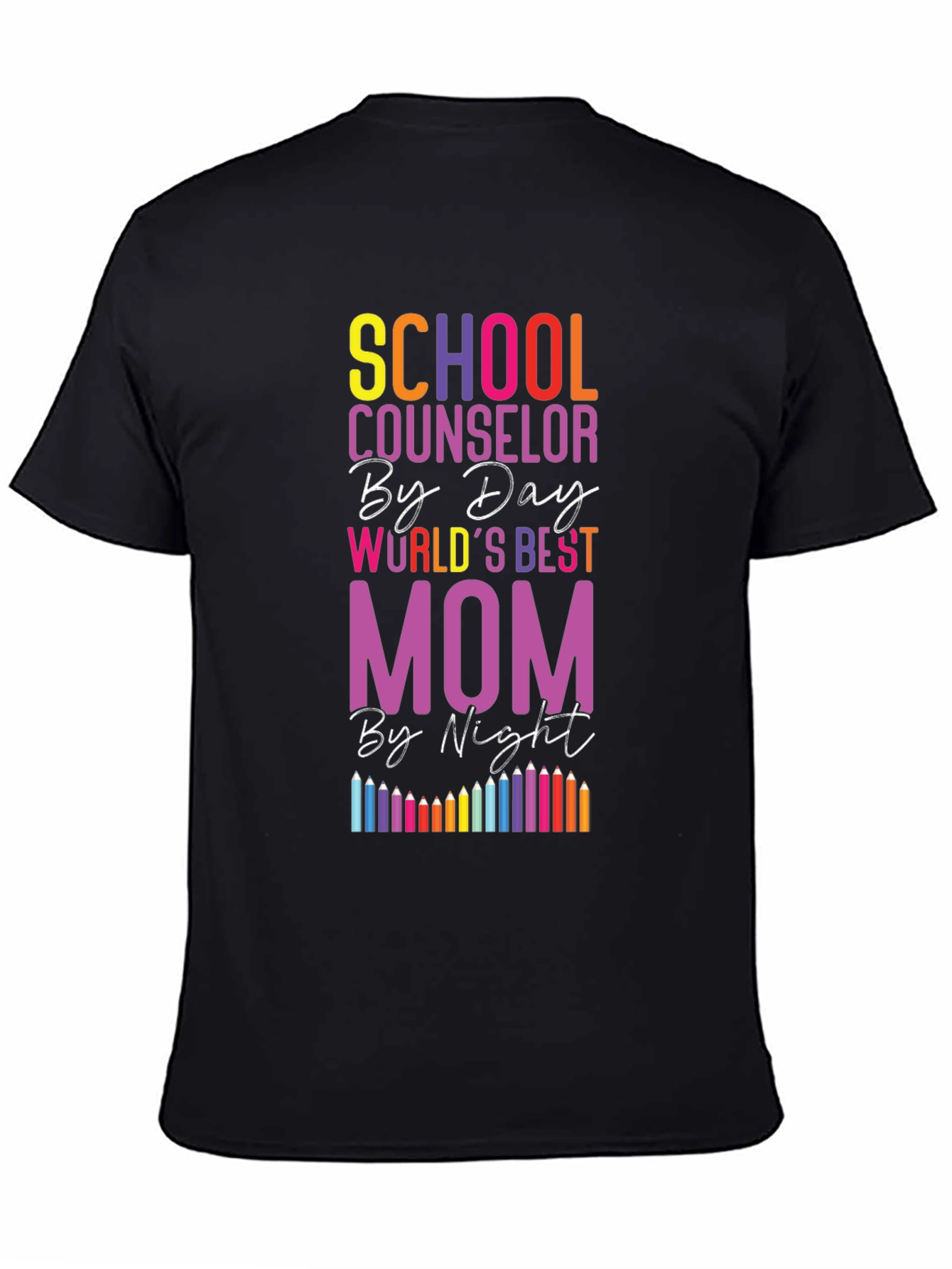 Black School Counselor Mom T-Shirt view 4