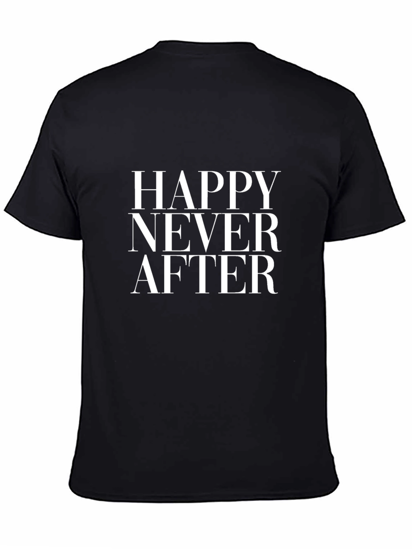 Black Happy Never After Graphic Tee - Black Cotton Blend T-Shirt view 4