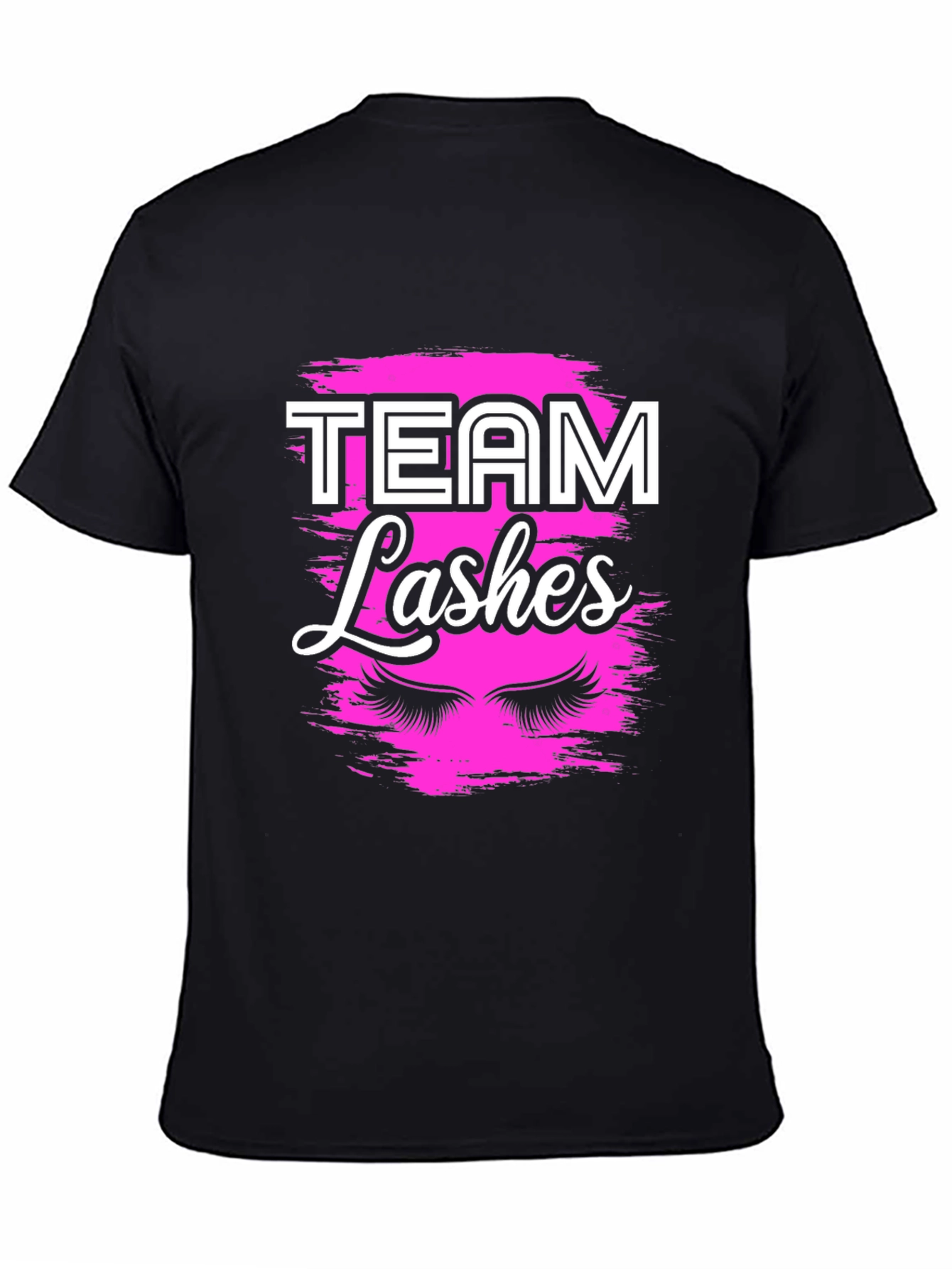 Black Team Lashes Graphic T-Shirt - Beauty Squad Tee view 4