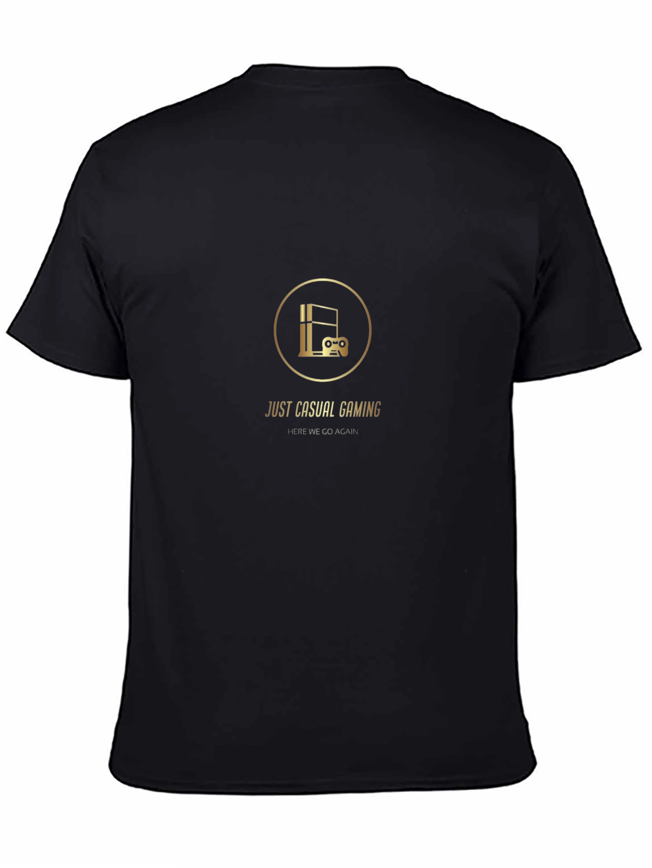 Black Just Casual Gaming Black T-Shirt view 4