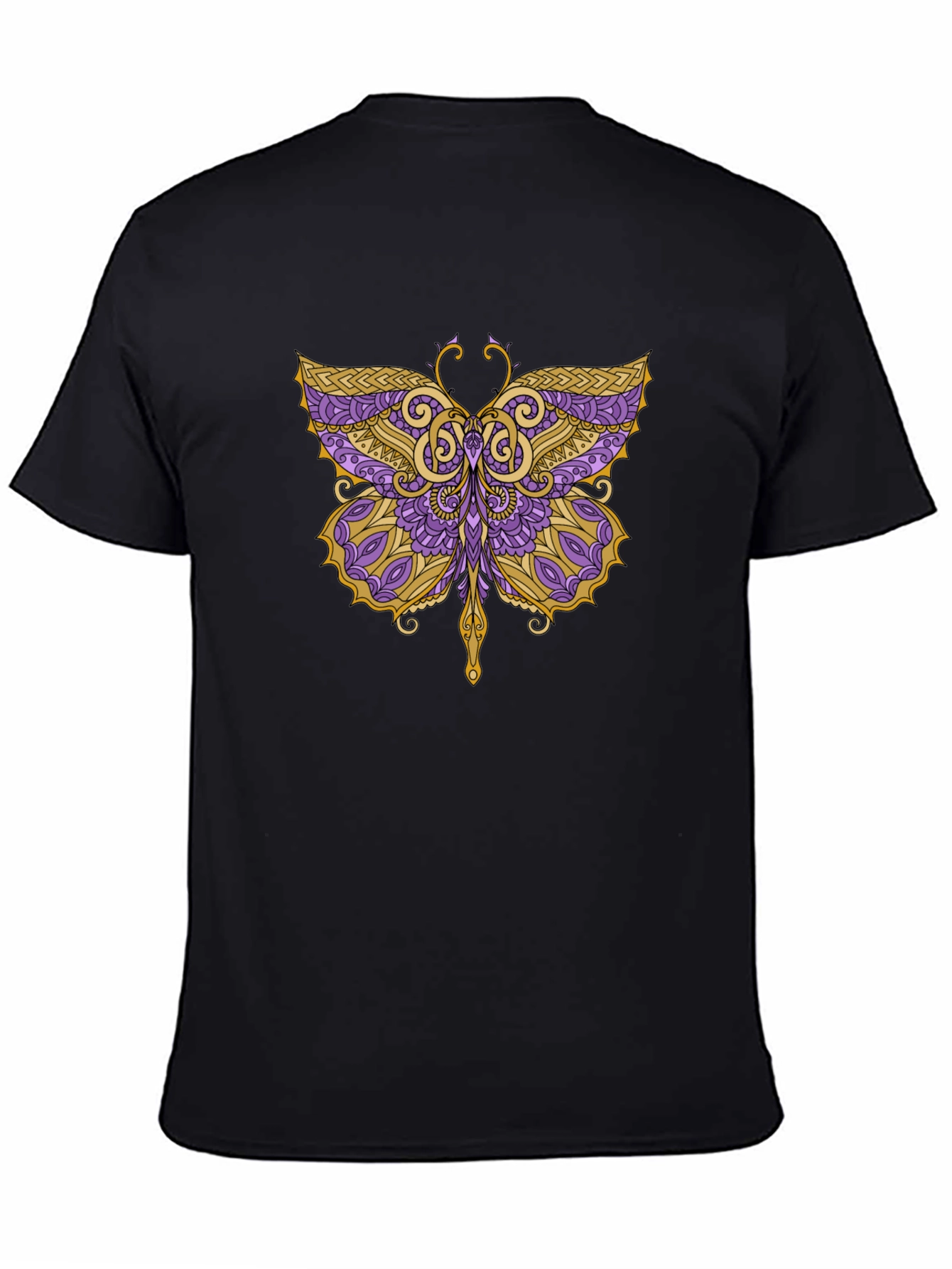 Black Butterfly Graphic Tee - Black Cotton Blend view 4