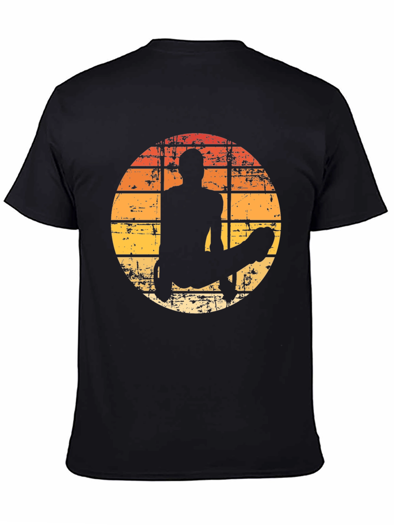 Black Retro Gymnast Graphic T-Shirt view 4