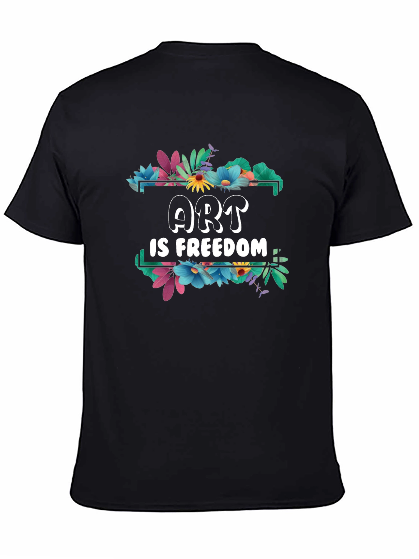 Black Art is Freedom Floral Graphic Tee view 4