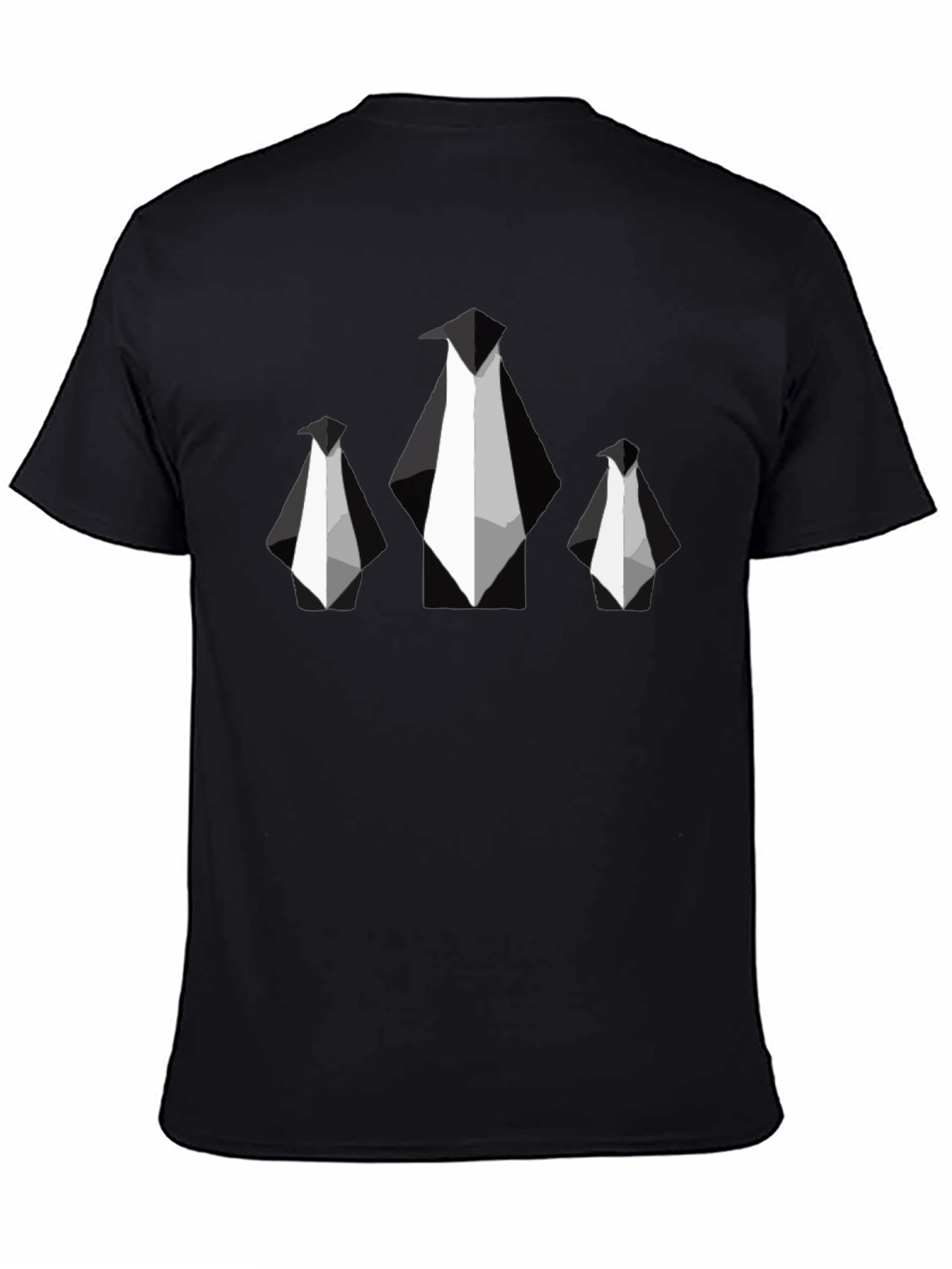 Black Geometric Tuxedo T-Shirt - Modern Formal Wear view 4