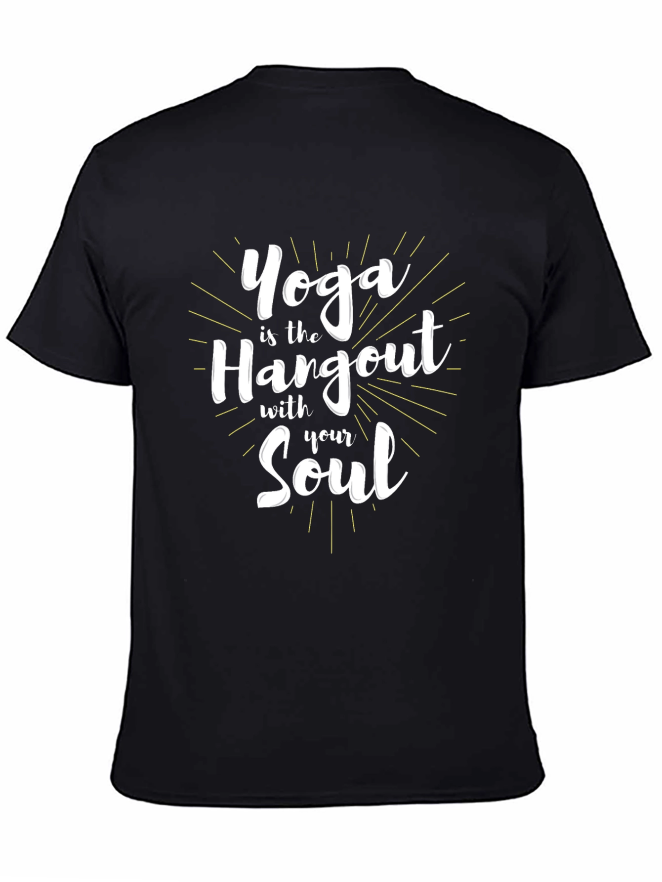 Black Yoga is the Hangout with Your Soul T-Shirt view 4