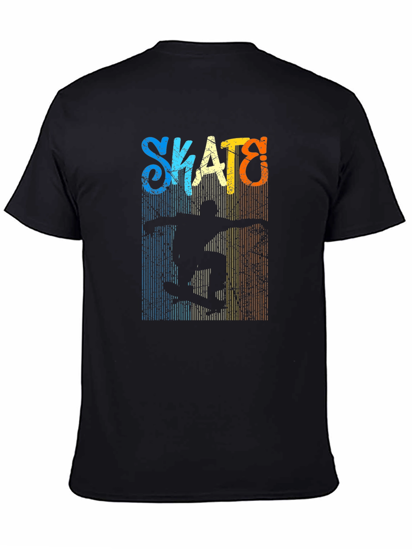 Black Retro Skate Graphic T-Shirt - Black view 4